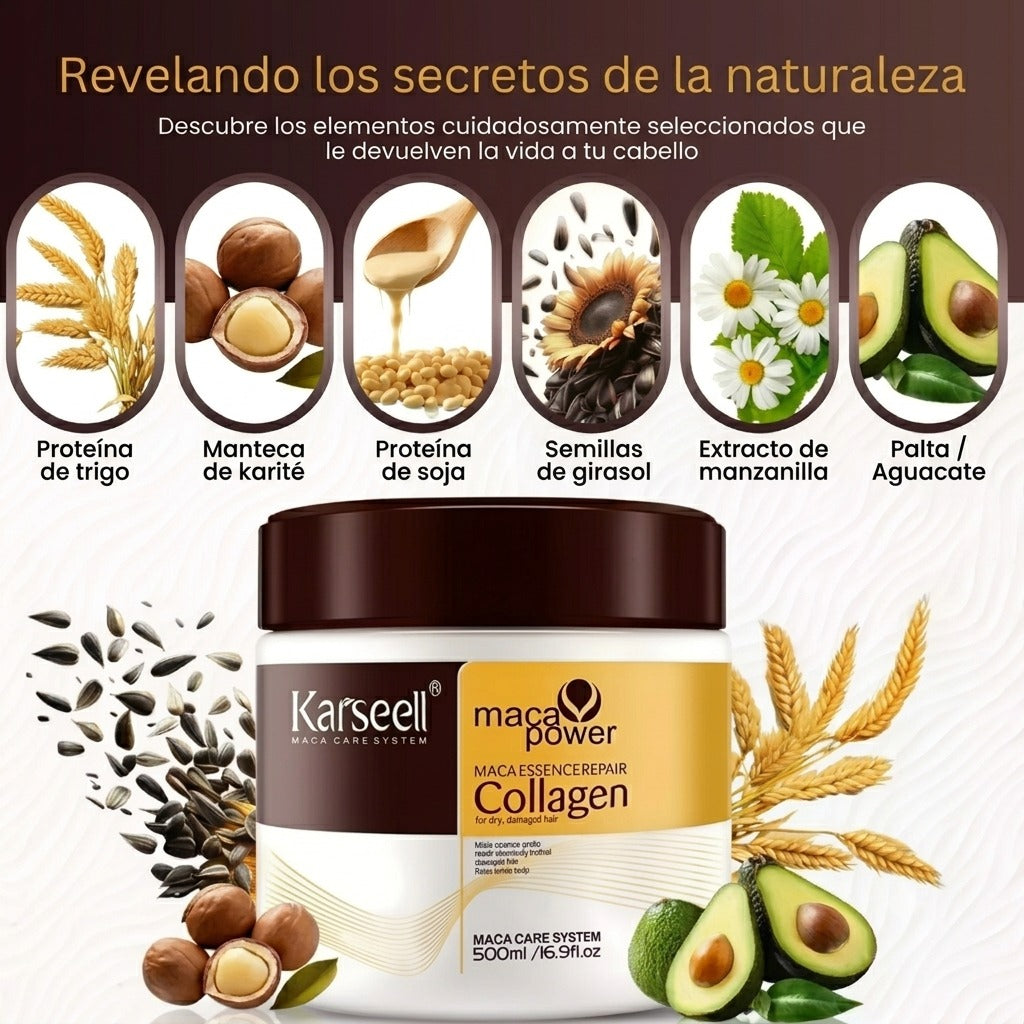 Mascarilla de Colágeno Reparación Intensa del cabello (500ml)